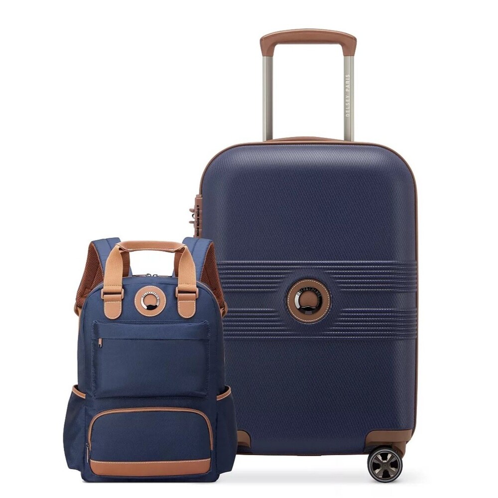 DELSEY FLANERIE SE
2-PIECE LUGGAGE & BACKPACK SET - NAVY Carry-On Spinner Brown